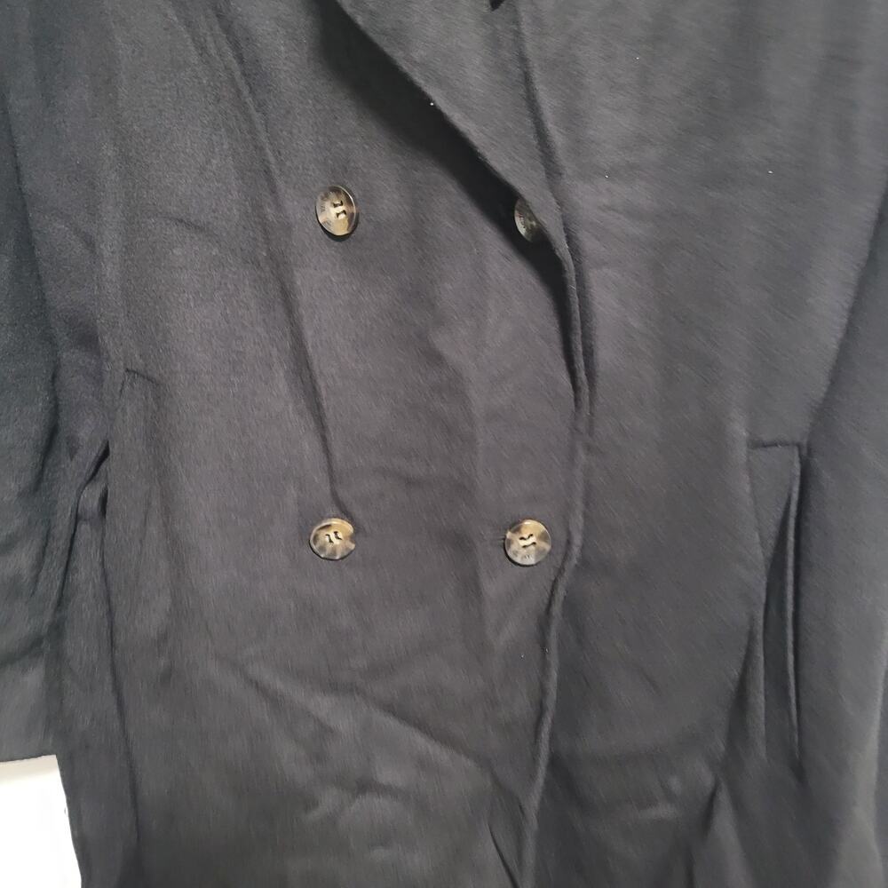 NWT Vince Camuto Black Double-Breasted Trench Coat Large - Picture 3 of 9